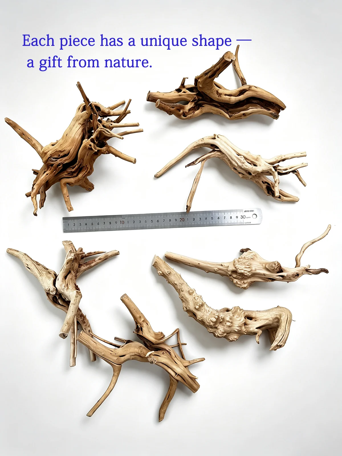 7-26CM 4 Sizes Driftwood Cuckoo Roots Dead-wood Tree Trunk Landscape Creative Reptile Cylinder Fish Tank Ornament Aquarium Decor - view 3