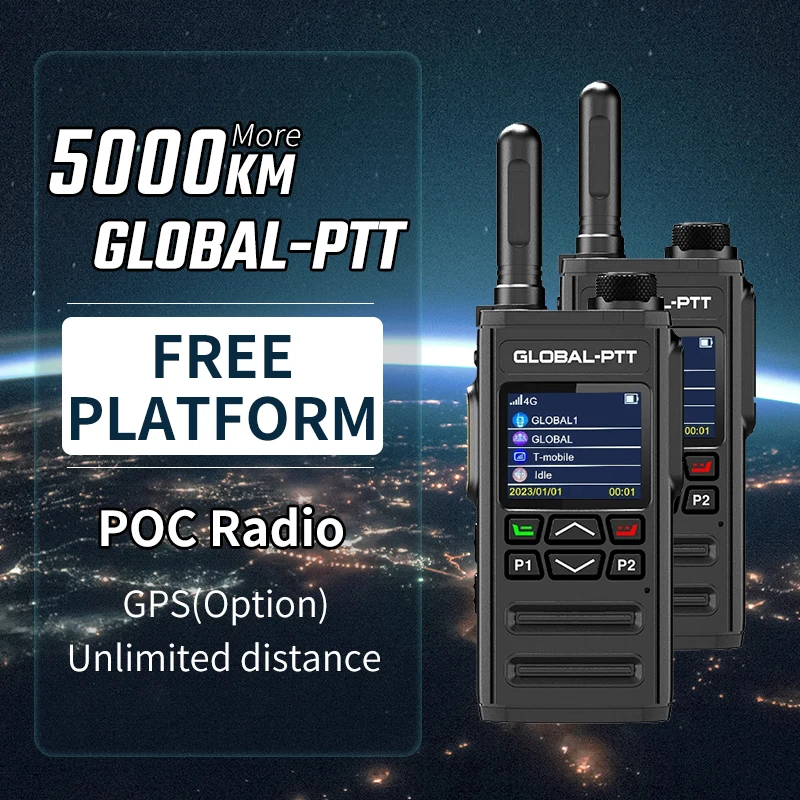 Walkie talkie portátil G7, 2 peças, 4g, de longo alcance, profissional, comunicação, amador, rádio bidirecional, presunto, rede pública, global, poc