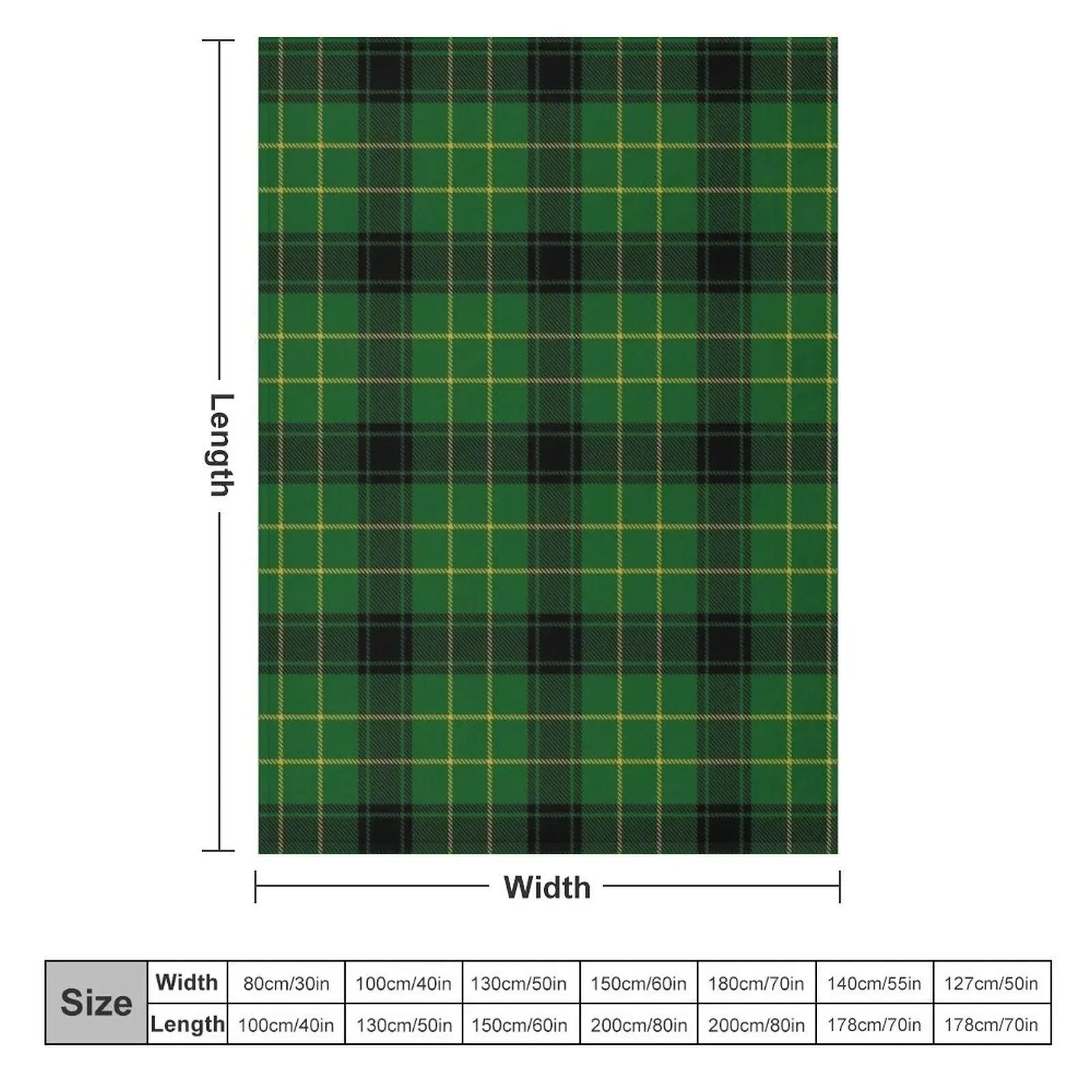 Arthur or MacArthur Clan Family Tartan Throw Blanket Baby Luxury Brand Blankets