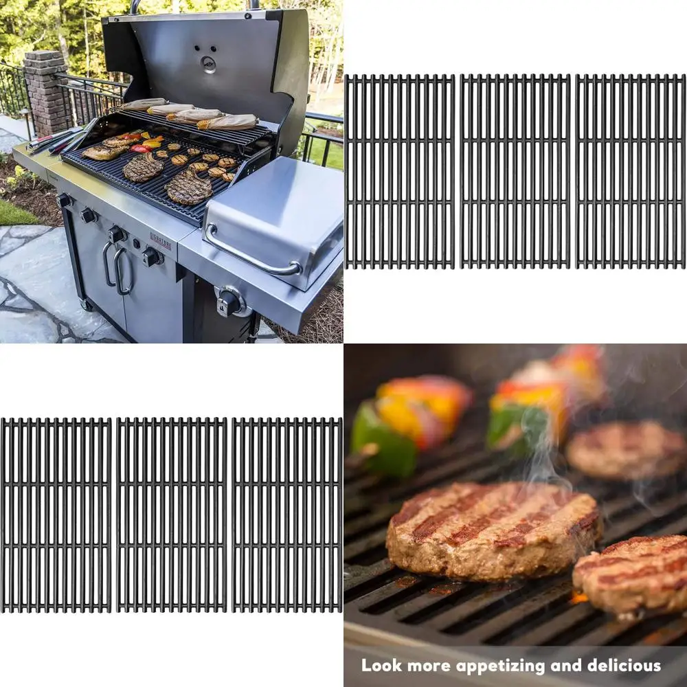 

Grill Grates for 17x9.5 Inch Models - Replacement Parts for 4 Burner Grills