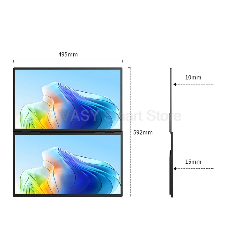 Monitor portátil de doble pantalla de 21,5 pulgadas para comercio en existencias, PC para juegos de oficina, expansión de pantalla secundaria, 120Hz, 100% panel IPS RGB - Image 6