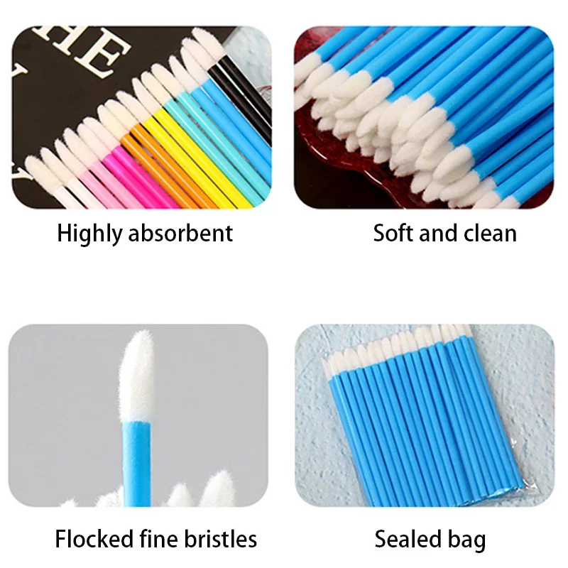 100 pezzi pennelli per labbra usa e getta pennello per trucco ciglia applicatore per estensione bacchette per rossetto set strumenti per trucco colorato cosmetico