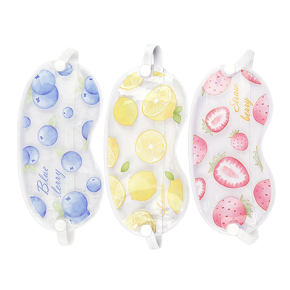 

3Pcs Ice Gel Eye Mask Cold Hot Compress for Eyes Cooling Relief Puffiness and Fatigue Comfortable Fit with Cute Design for Long