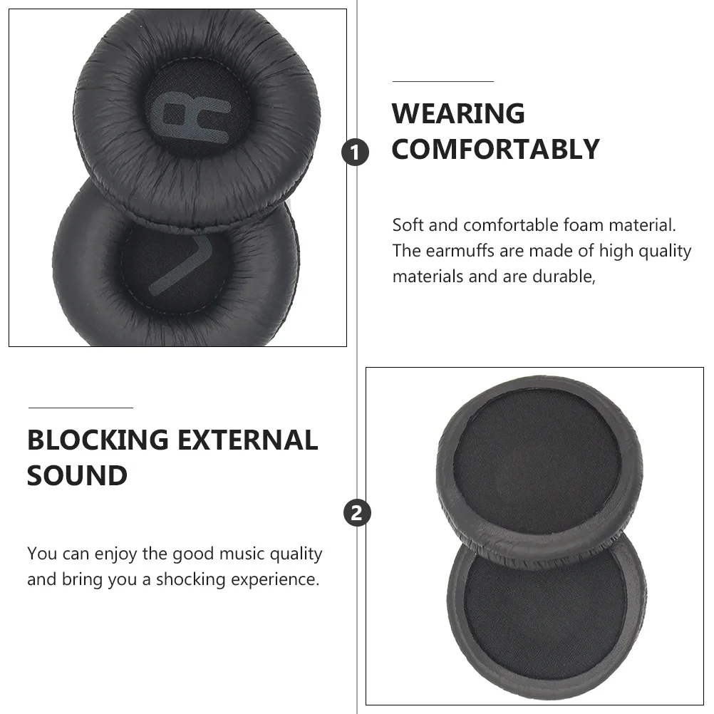 

1Pair High Elastic Ear Pad Replacement Cushion Soft Protein for T500bt Tune600btnc T450bt Noise Isolating
