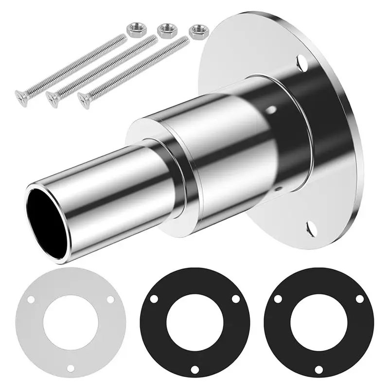 Stainless Steel 316 Straight Thru Hull Exhaust Skin Fitting 24Mm Tube Pipe Socket Hardware Through Hull Exhaust New