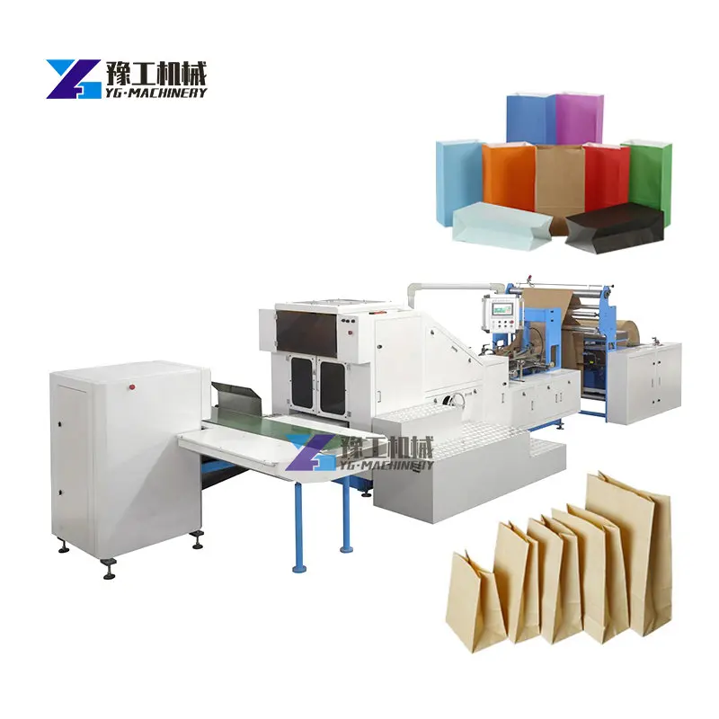 New Designed Automatic Machine for Making Kraft Paper Bag Mini Paper Bags Making Machine with Flat Handle Paper Bag Machine