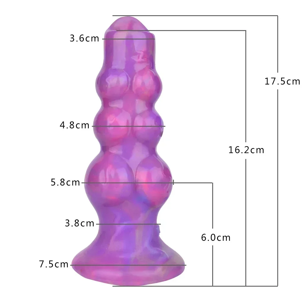 Ovidepositor Alien Dog Knot Wolf Cock masturbatore maschile e femminile uovo vaginale posa palla in Silicone Glow-in-the-dark Stick 1