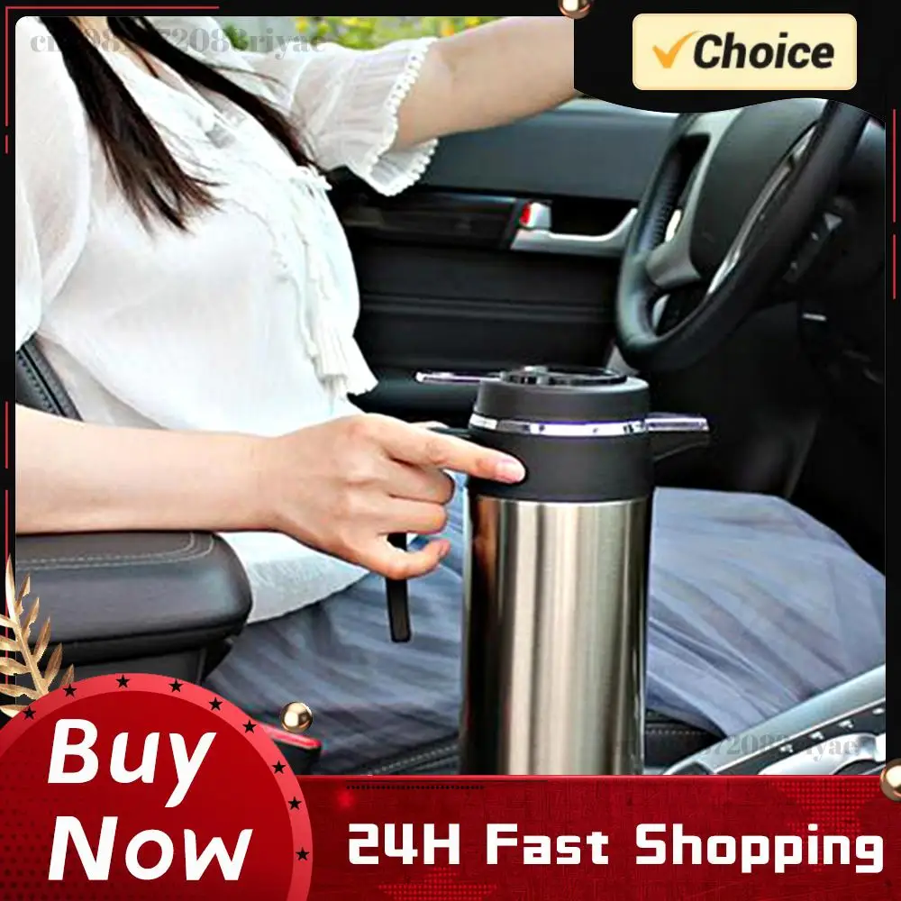 1200 ML Car Hot Kettle Portable Water Heater Leak-Proof Design 12/24 V Tea Coffee Kettle 120/240 W Auto Shut Off for Travel Home