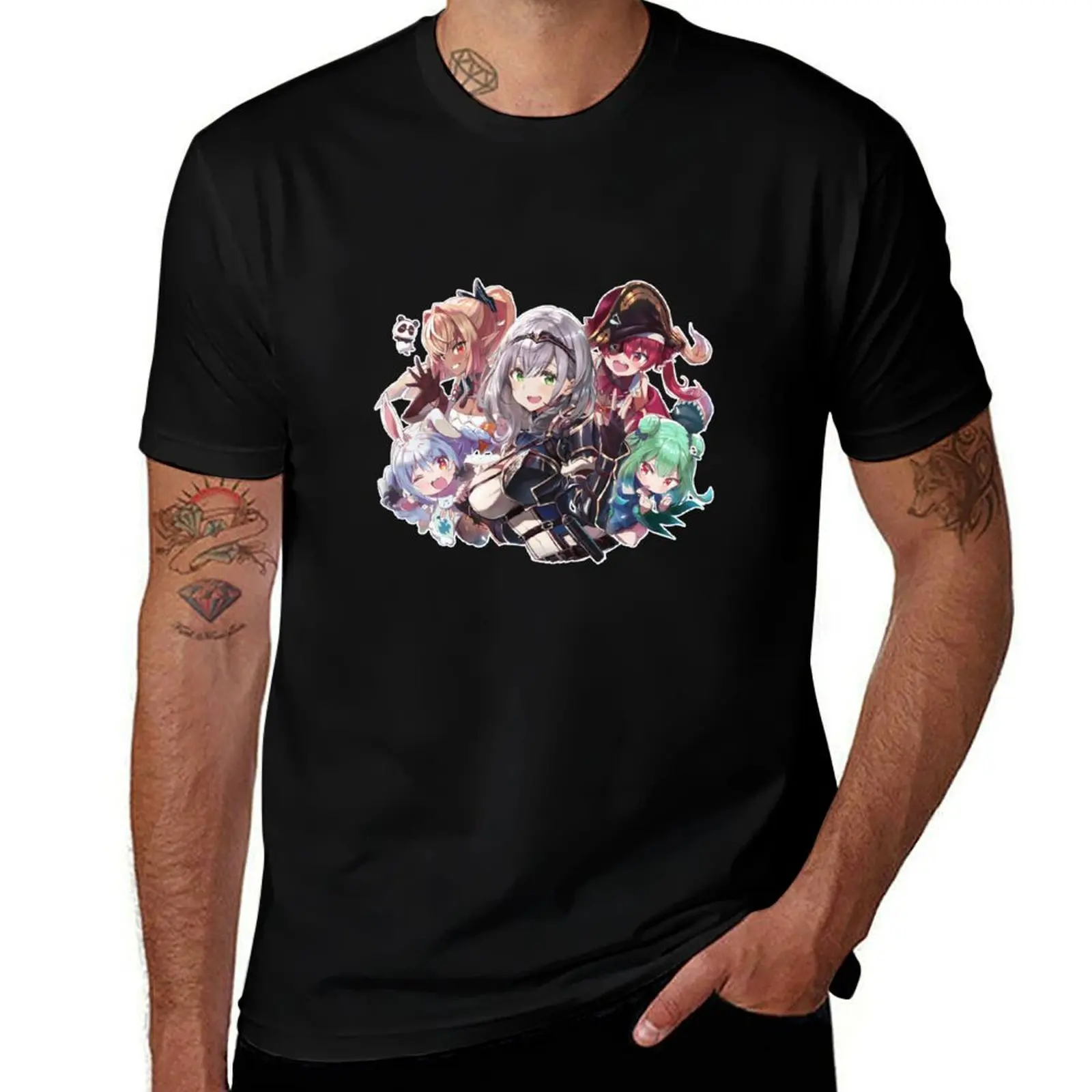 

Hololive JP Generation 3 T-Shirt croswit shirt man Blouse vintage anime shirt mens graphic t-shirts big and tall
