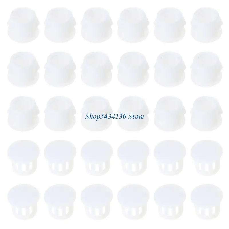 

H7ED 30 шт., заглушки с белыми отверстиями, пластиковые заглушки для панелей заподлицо, винтовые колпачки, крепежная крышка для