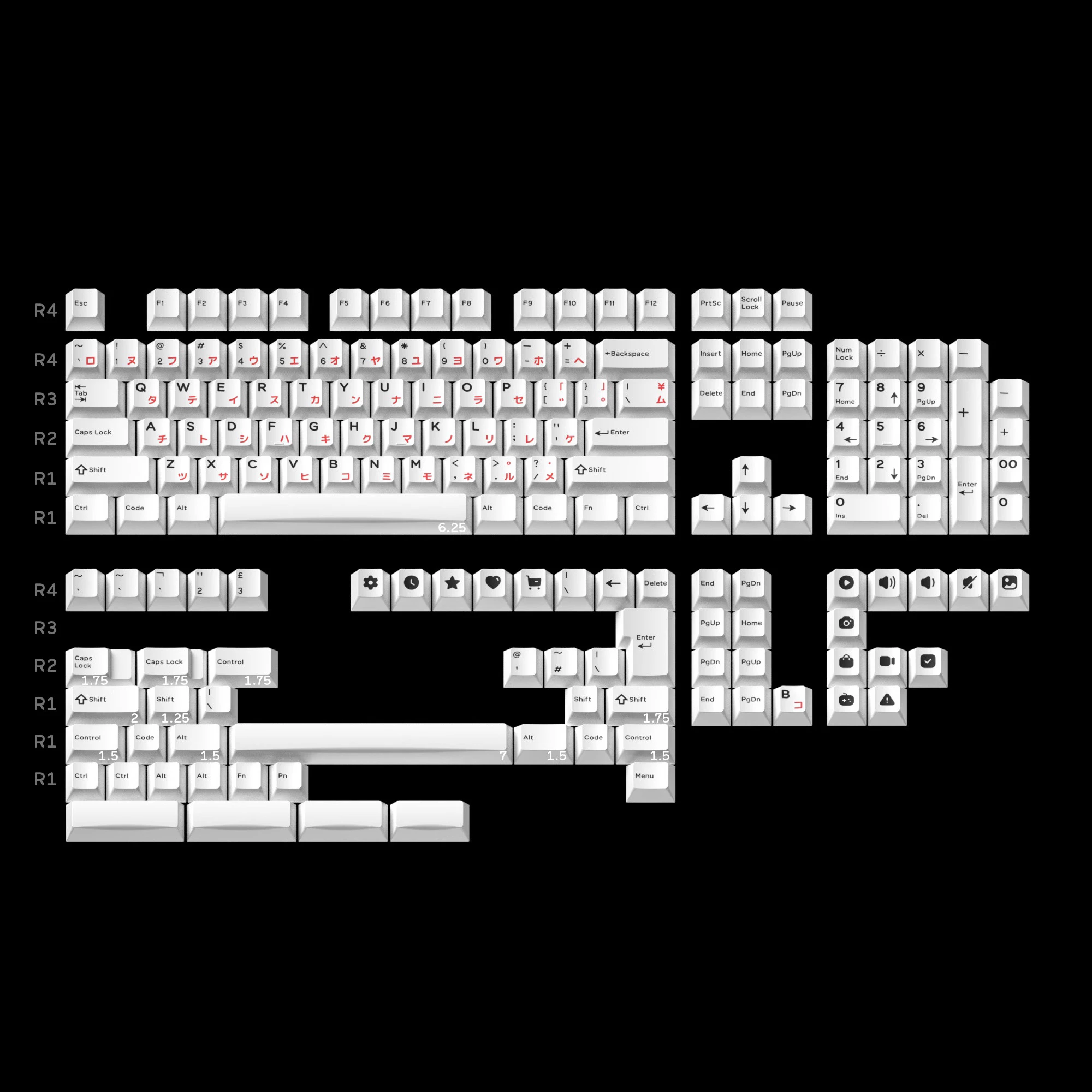 

BOW two or three colors Japanese blue and red customized original highly mechanical keyboard keycaps