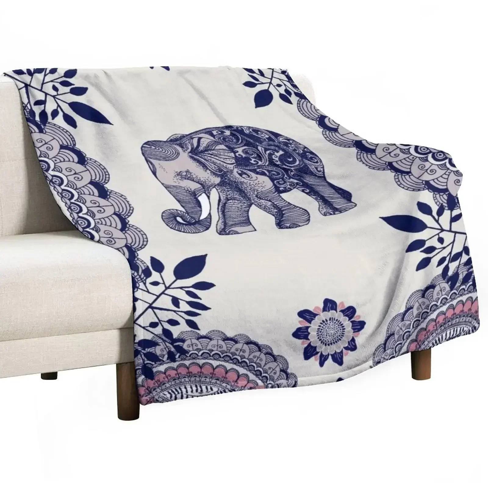 Pretty Pink Elephant Throw Blanket Travel blankets ands For Sofa Thin Blankets