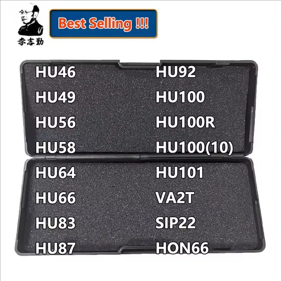 HU46 HU49 HU56 HU64 HU66 HU83 HU87 HU92 HU100 HU100(10) HU101 HU100R VA2T SIP22 HON66 Lishi 2in1 Tool Locksmith Tool for Car Key