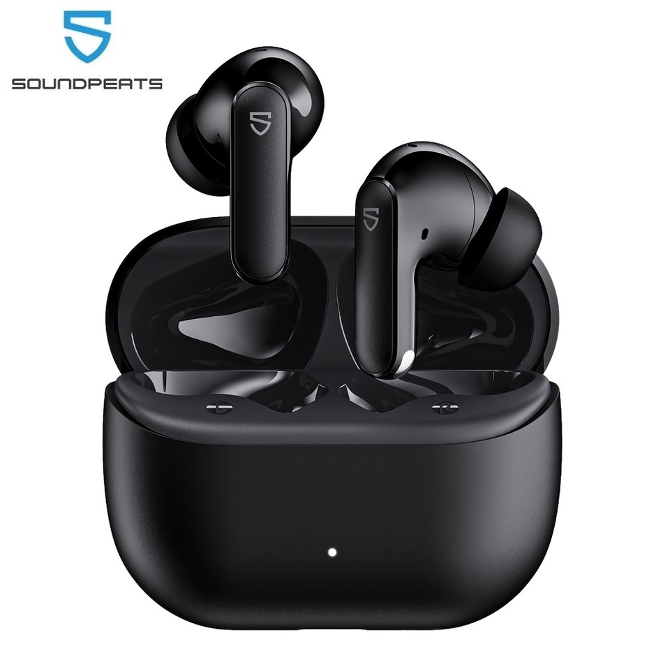 SoundPEATS Q3 pro Wireless Earbuds Active Noise Cancelling Bluetooth V6.0 Earphones with 4 Mic,13mm Driver,Multipoint Connection 
