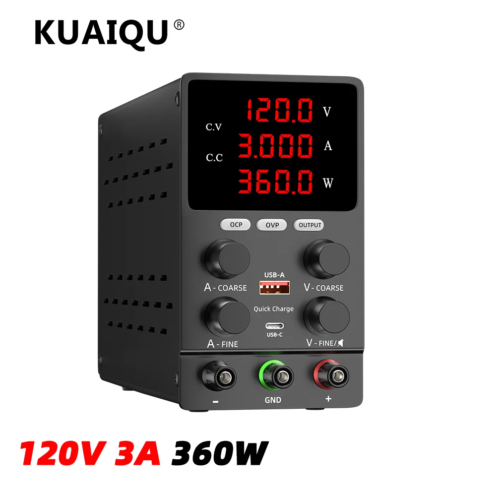 

SPS1203S DC Bench Power Supply 120V 3A USB Source 18W Lead Battery Recharge 24V 48V 72V Electronic Devices Repairing