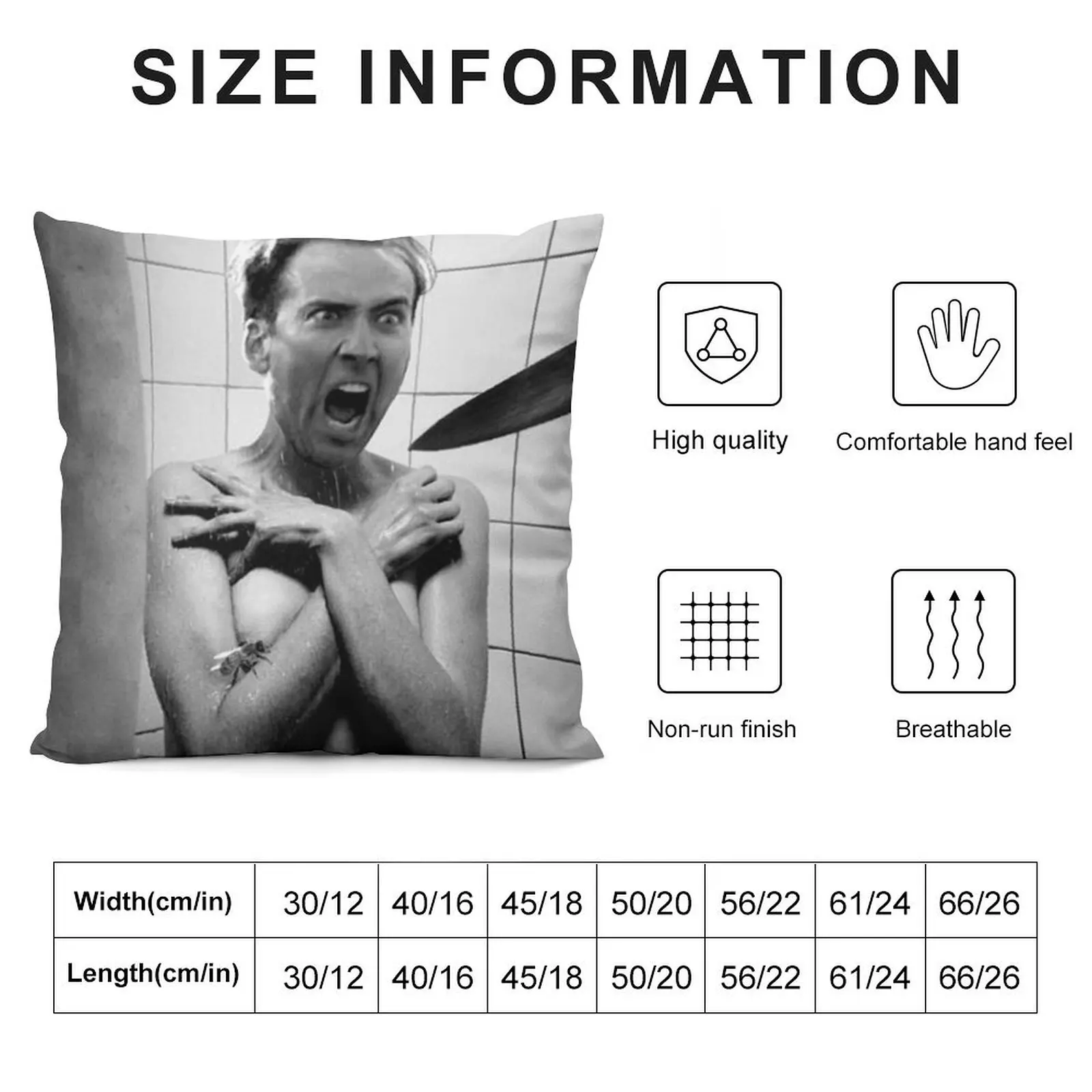 Nicolas Cage/Psycho Throw Pillow christmas pillow case Decorative pillowcase Throw Pillow Covers Decorative Cushion