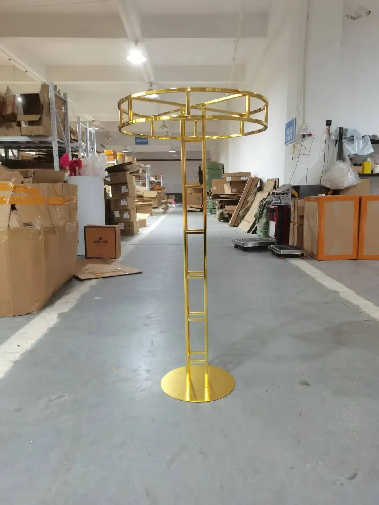 6 Stück Großhandel Hochzeitsbühnen-Blumenständer aus galvanisiertem Gold, 100 cm, Hochzeitsdekorationen, dekorative Ornamente, Wegführung – Detail 6