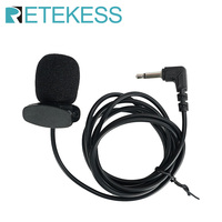 RETEKESS Portable Clip-on Lapel Microphone 3.5mm Jack Wired Microphone Hands-free for Tour Guide System F4511B