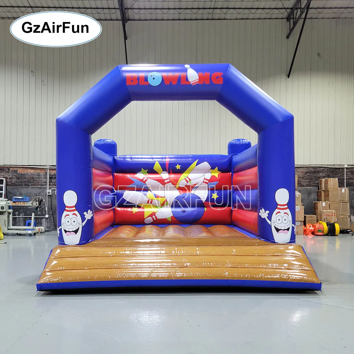 Customizable Commercial PVC Outdoor Bowling Bounce House Inflatable Castle for Kids Party Activities Factory Designed