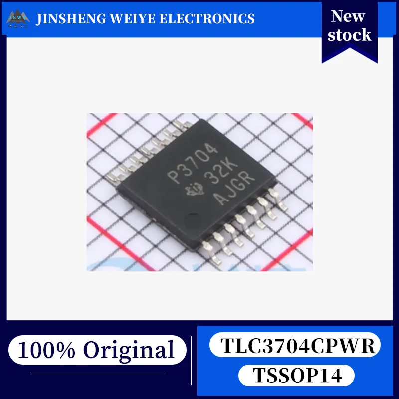 (10/50 Pieces) TLC3704C TLC3704CPWR P3704 TSSOP14 Quad-Channel Low-Power Voltage Comparator, 100% New, Original, in Stock,
