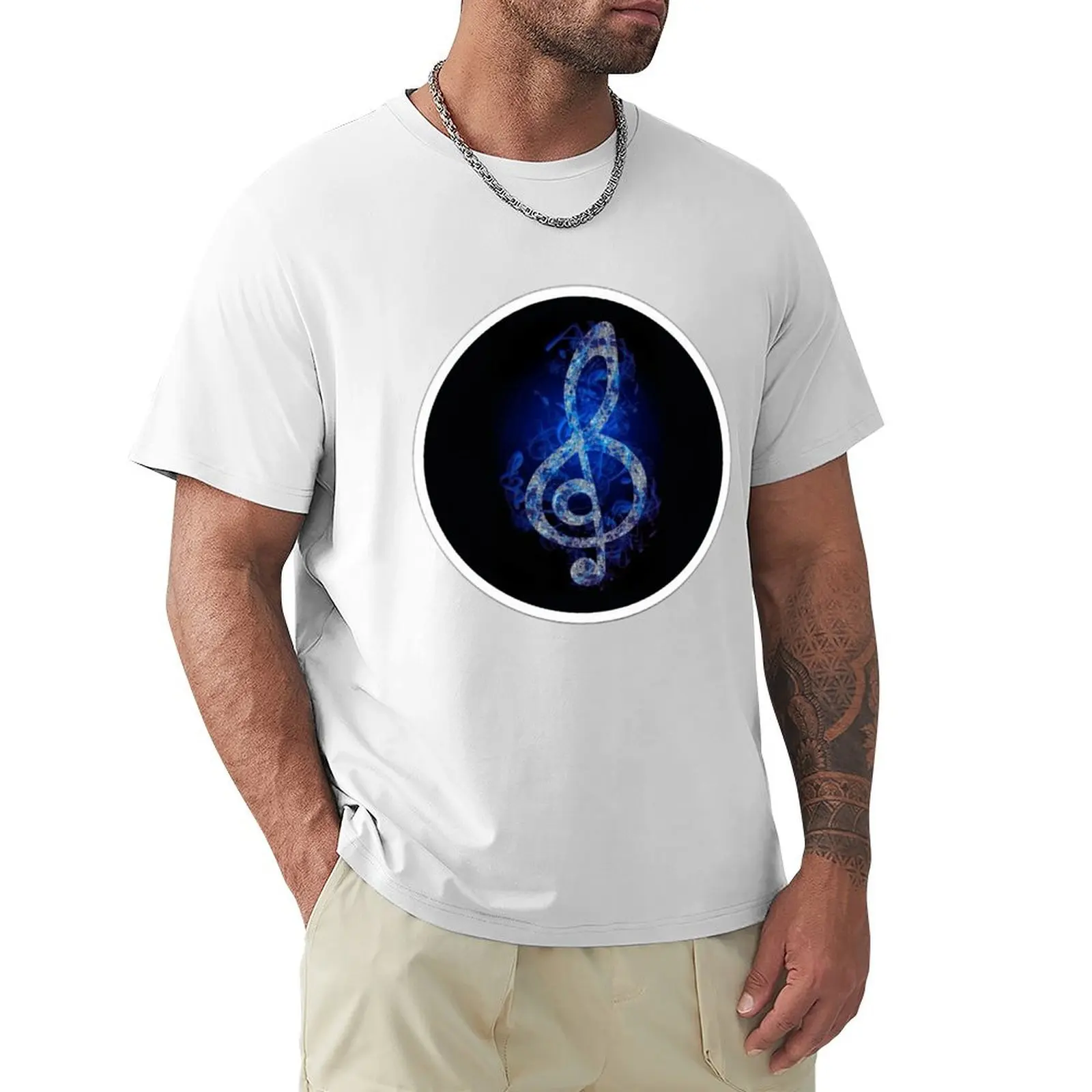 Awesome Music Clef T-Shirt summer tops anime clothes graphics customs mens funny t shirts