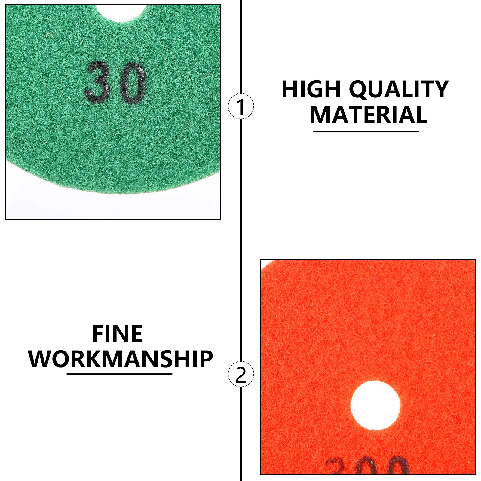 

12Pcs Diamond Polishing Disc Wet Use Resin Grinding Pad for Marble Granite Concrete Stone Sander Polishing Disc