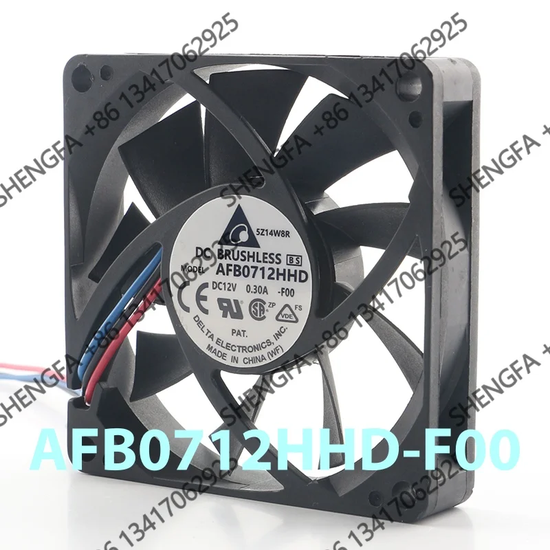 

three-wire double ball bearing Computer CPU chassis Delta 5V 24V 48V DC12V 0.30A AC EC 7020 70X70X20MM 7CM AFB0712HHD coolingfan