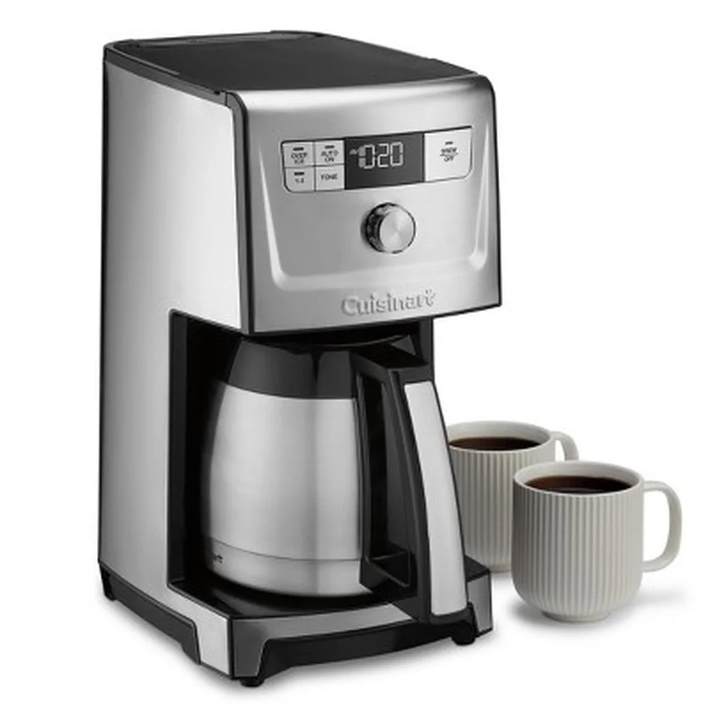 Cafeteira térmica programável, 12 xícaras sobre gelo, pausa, filtro de carvão auto-limpo, display lcd, jarra fácil de despejar, 24 horas