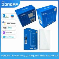 Sonoff T0 TX Series WiFi Smart Switches 1/2/3 channel Touch Wall Switch Smart Home Alexa Google Alice Ewelink App Remote Control