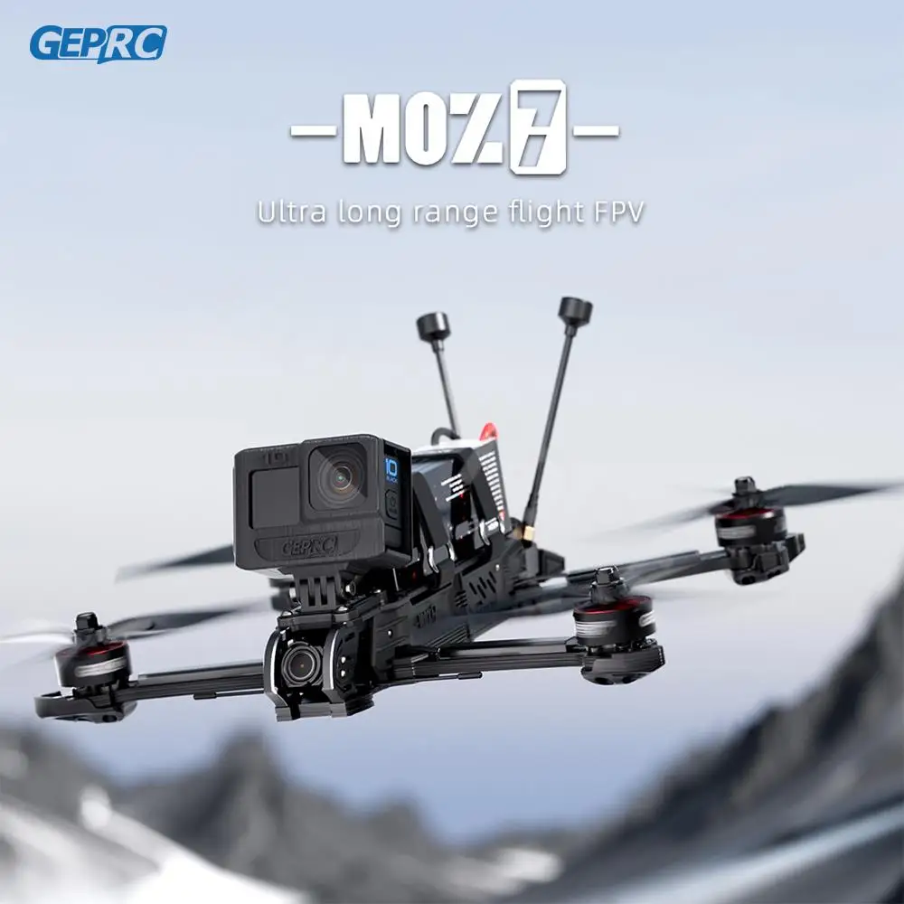 GEPRC MOZ7 HD O3  FPV 7 Inch 6S Drone F722-HD-BT FC 50A 4in1 ESC  2809 1280KV Motor O3 Air unit M10 GPS RC Quadcopter For DJI