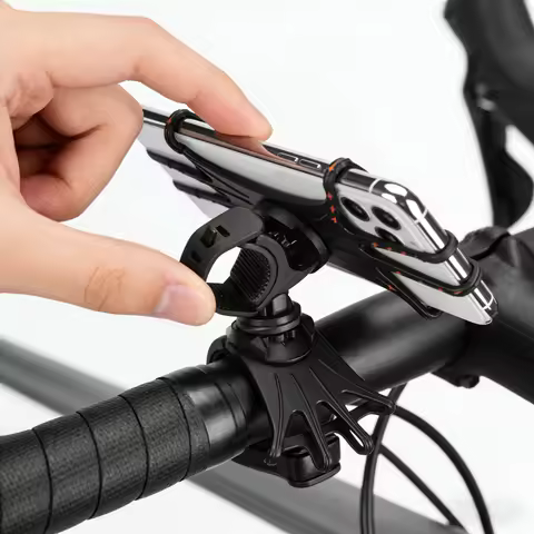 360 Rotating Silicone Bike Phone Holder, Shockproof Universal Mount for Bicycle Motorcycle Handlebar. 13 * 6 * 5