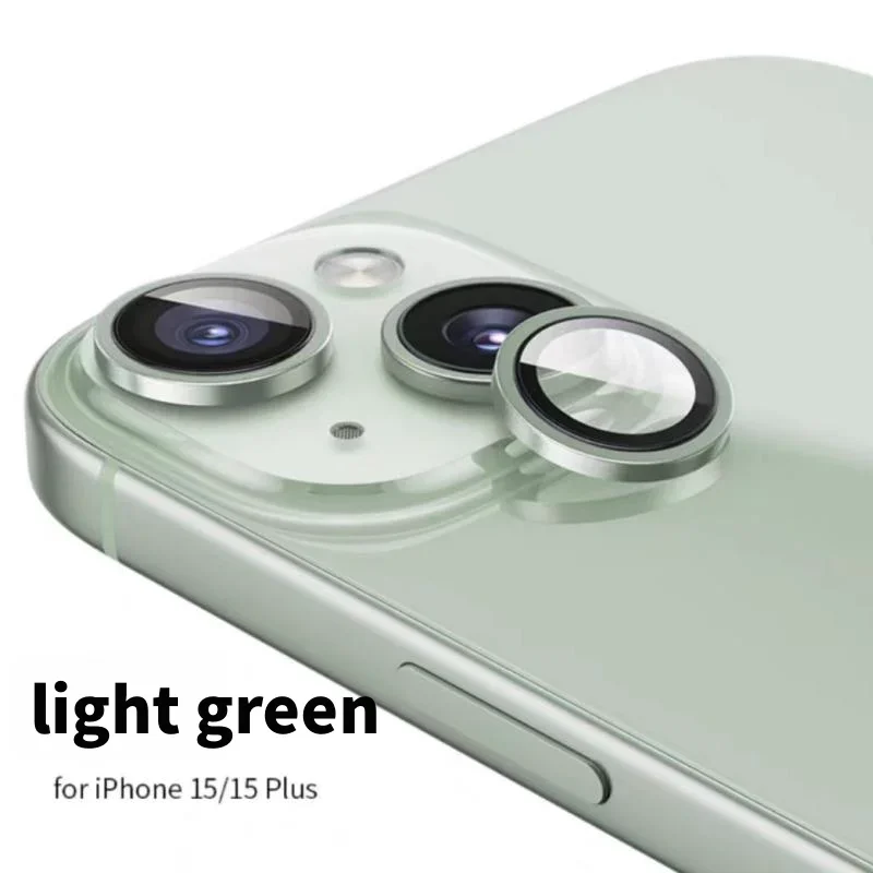 Official Color Metal Camera Lens Protector For IPhone 15 16 Pro Max Tempered Glass Metal Ring Back Lens Cover Protective Film