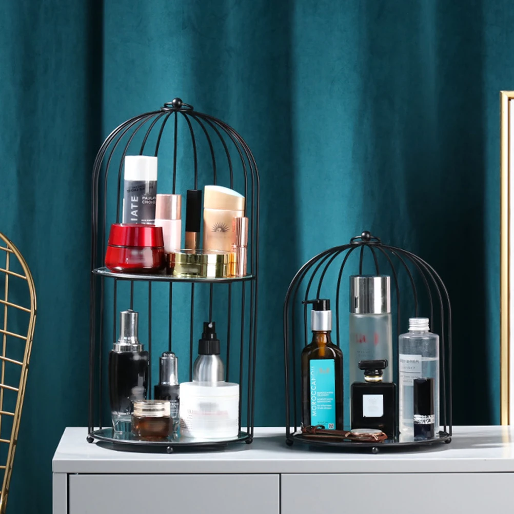 

Storage Shelving Stand Iron Art Rack Desktop Shelf Birdcage Multi-layers