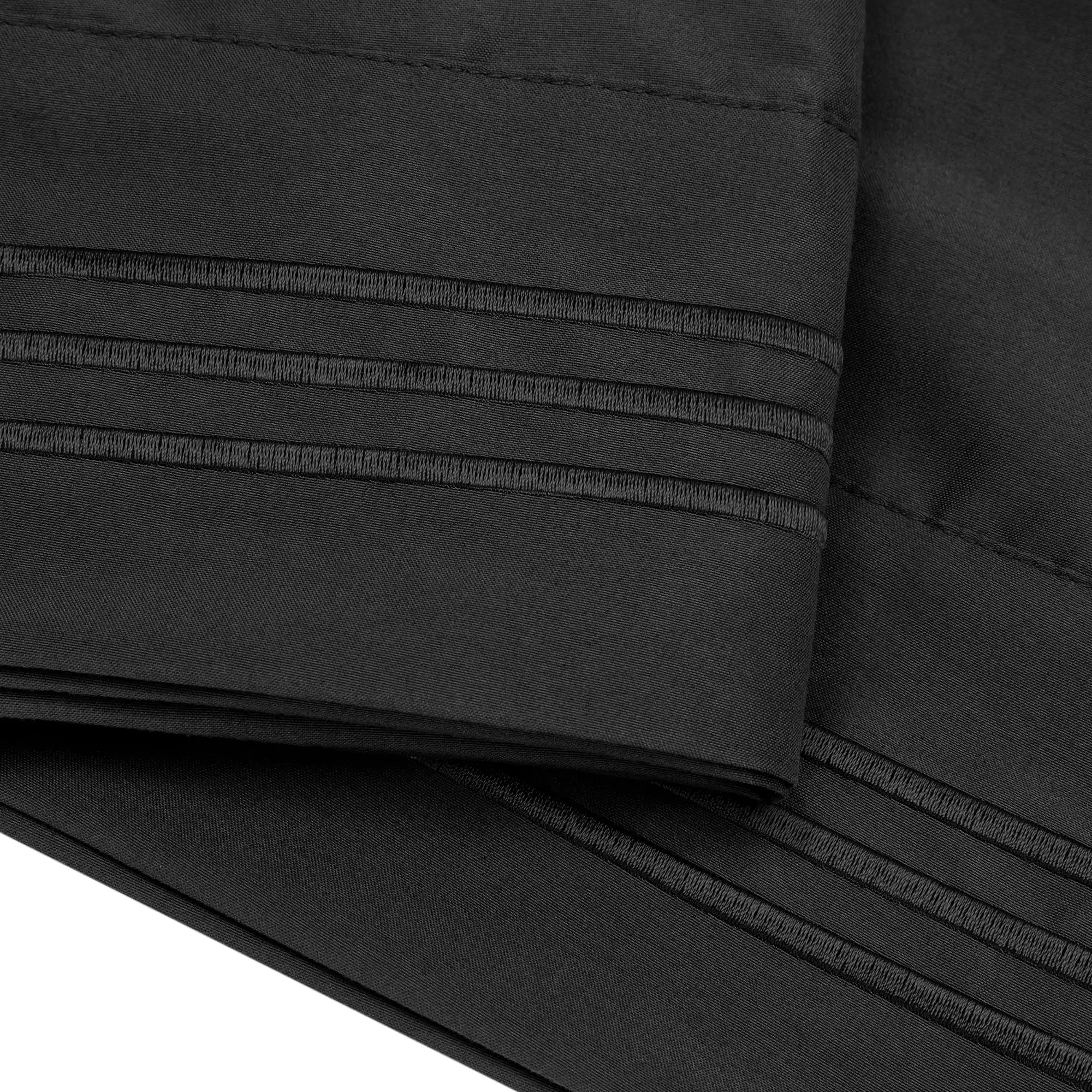 Polyester Body Pillowcases 2 Pcs with Envelop Black 20x54