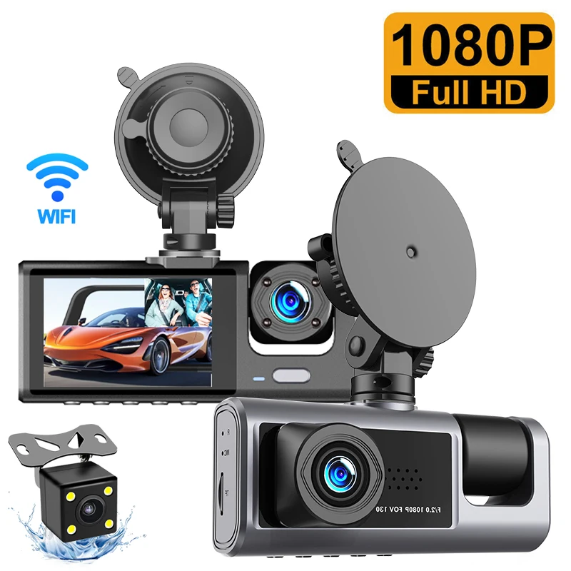 Car DVR WiFi Full HD 1080P Dash Cam Rear View Mirror Drive Video Recorder Vehicle Black Box Auto Parking Monitor Camera Dashcam