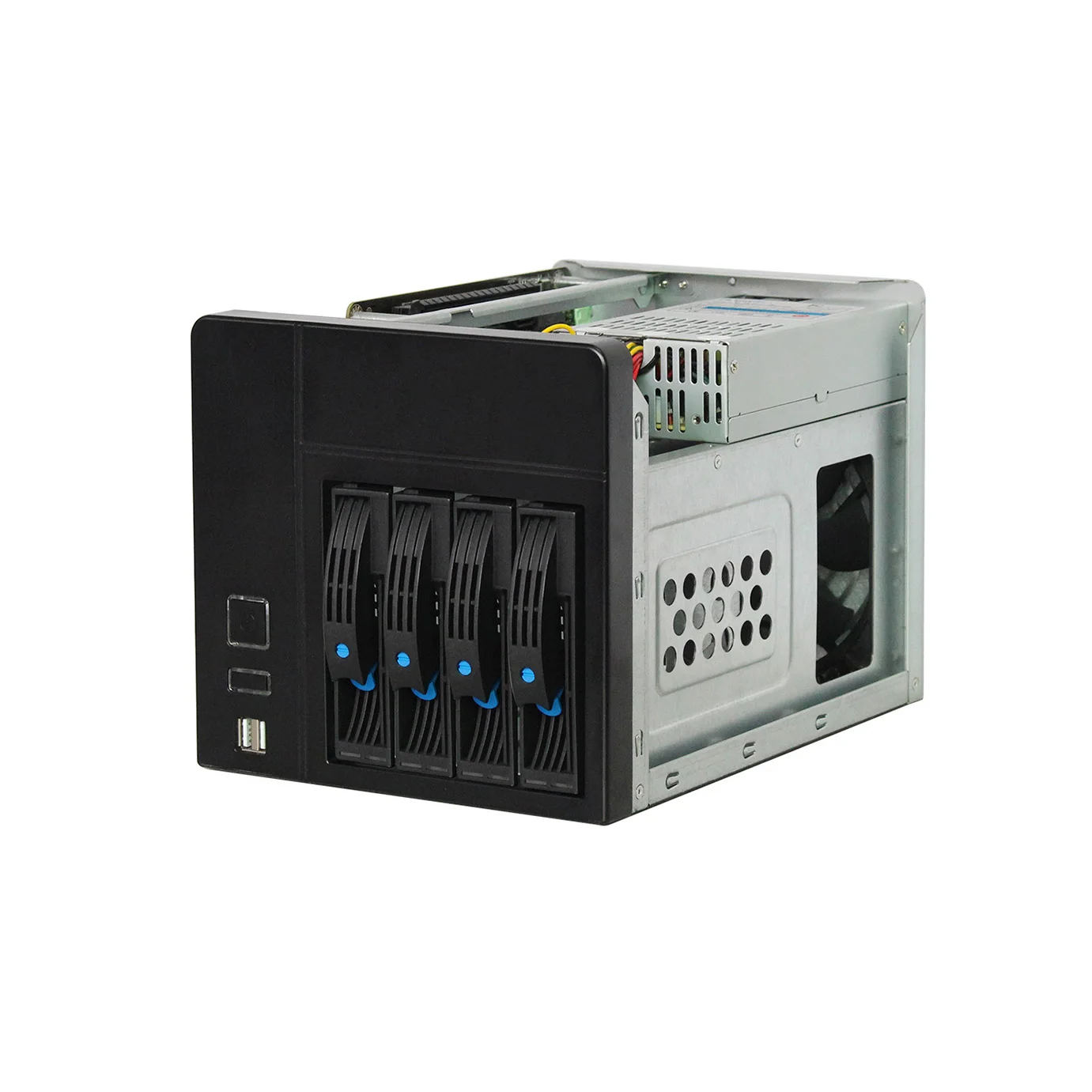 China 4 Bays MINI ITX NAS Server With Motherboard Memory And System For Data cloud Storage