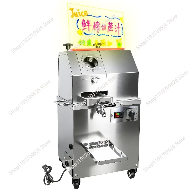 

Commercial Sugar Cane Machine USB Port Rechargeable Mobile Phone Fully Automatic Commercial Sugar Cane Juicer for Street Vending