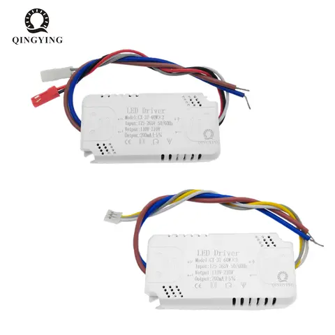 5pcs 3 Color LED Driver 200mA-220mA Transformer 8-24Wx2 25-40Wx2 37-60Wx2 60-80Wx2 For Ceiling Light Chandelier Replacement