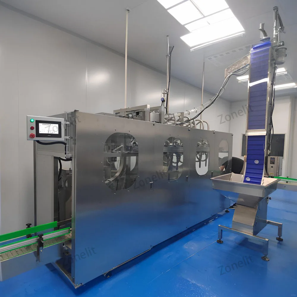 3 In 1 For 20L Automatic Pneumatic Liquid Plastic Bottle 5 Gallon Filling And Cap Washing Machine With Conveyor