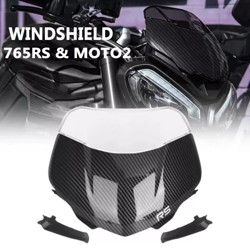 

For Street Triple 765RS 765 RS Moto2 2023 2024 Style Motorcycle Windshield Sport Screen Deflector-ABNF