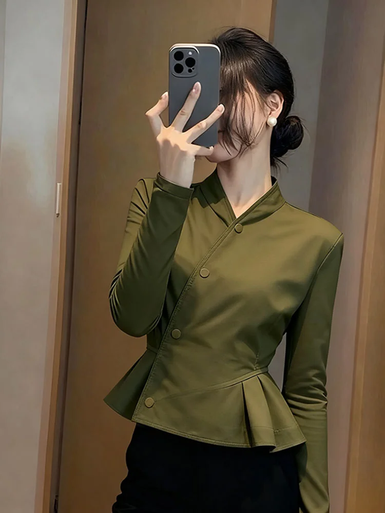

2026 New een ort Women's Jaet Stand Collar Slimming Waist Outerwear Faionable Autumn Sle Commute Friendly Design