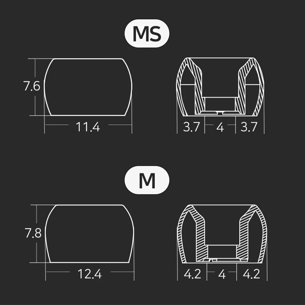 Imagem -05 - Divinus-veludo Wide Bore Silicone Fone de Ouvido Eartips para 46 mm Bocal Macio Profundamente Ear Dicas para Fones de Ouvido Tanchjim 4u Bellamy Aful