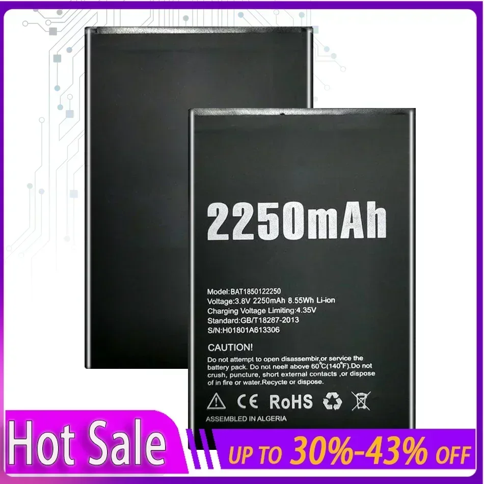 BAT1850122250 2250mAh Replacement Battery for Doogee X11 Mobile Phone Portable Batteries Warranty + Track Code