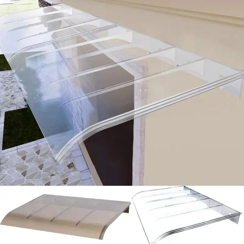 40x40/40x50cm Window Awnings Exterior Transparent Canopy Outdoor Patio Front Door Awning Canopy Patio Awning Canopy Windproof