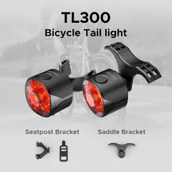 Geoid Bicycle Tail Rear Waterproof Adjustable Safety Warning Bike Light Taillight Lamp Saddle Seatpost