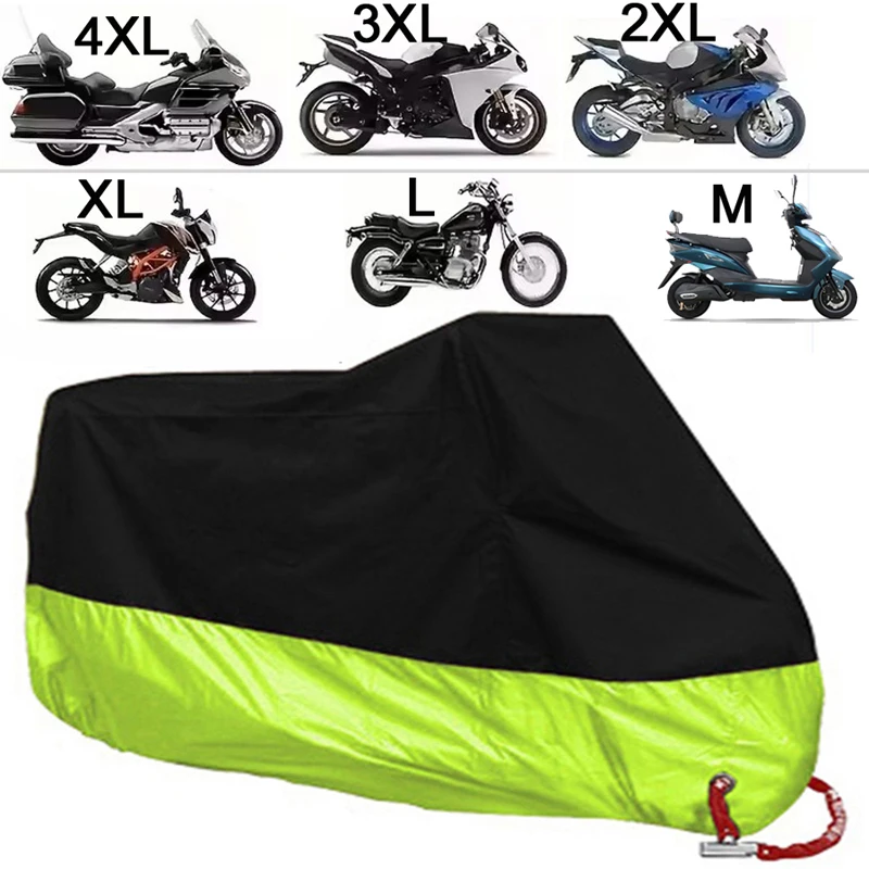 All Season Motorhoes Zilver Zwart Zon Reflecterend Waterdicht Stofdicht UV-bescherming voor Moto Scooter M tot 4XL 2025