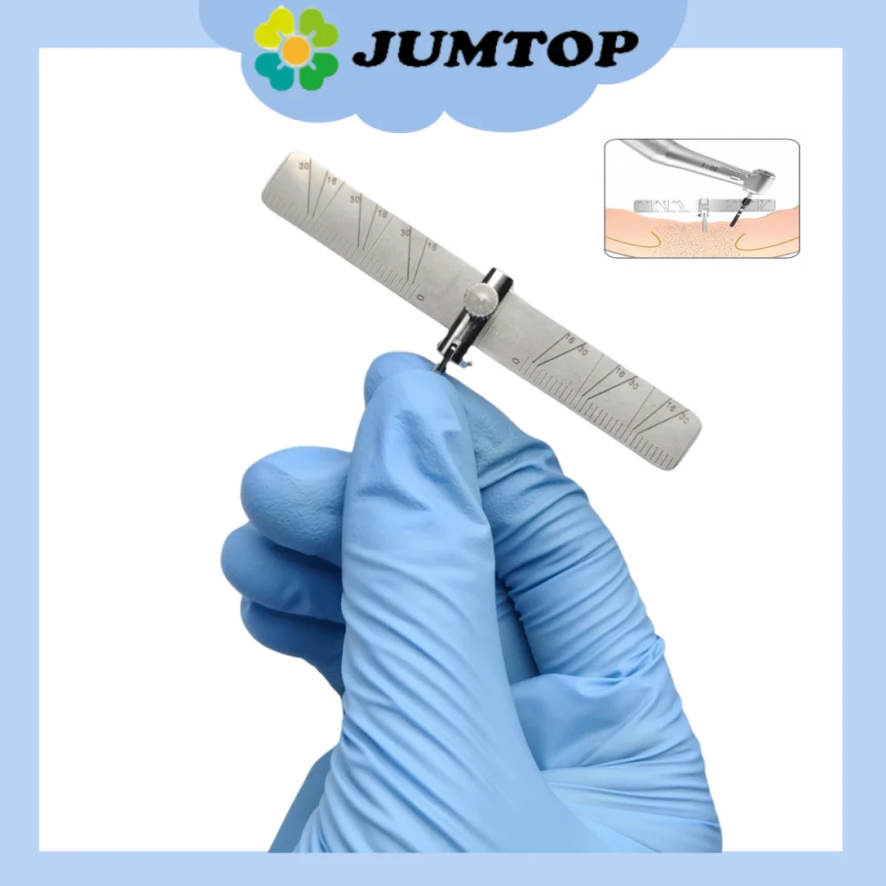 

Dental Implant Positioning Guide - Surgical Placement Tool with Angle Scale for Precise Measurements, Implantology Instrument