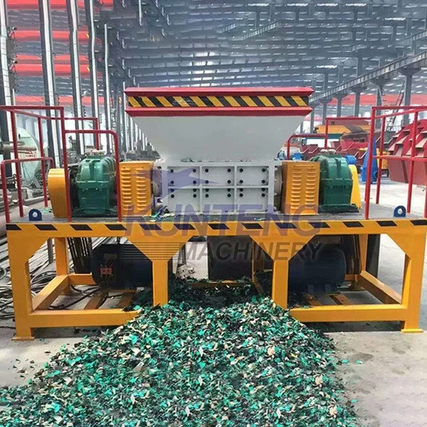 Small single shaft plastic waste bottle tyre shredder fabric shredding machine coconut shell crusher foam crushing equipment