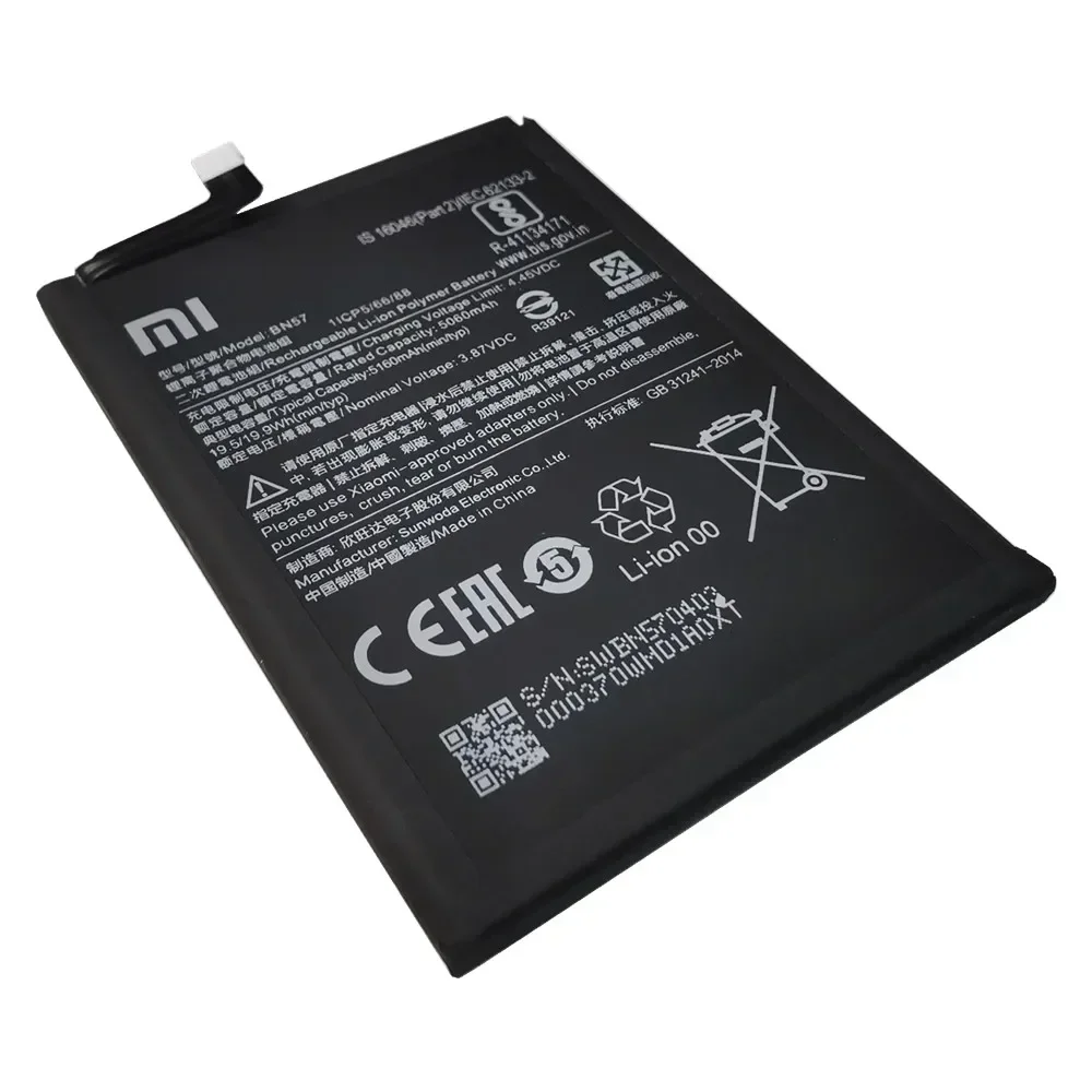 Batteria originale per Mi xiaomi Poco X3 X4 X5 F3 M2 M3 M4 M5 Pro GT NFC Redmi Nota 9 10 11 11T 11E 12 Redmi K40 9T 9A 9C 10C Pro