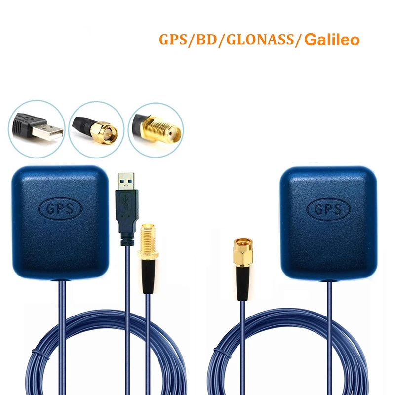 

Car GPS Antenna USB GNSS Amplifier Transponder Repeater Signal booster Beidou+Glonass+Galileo